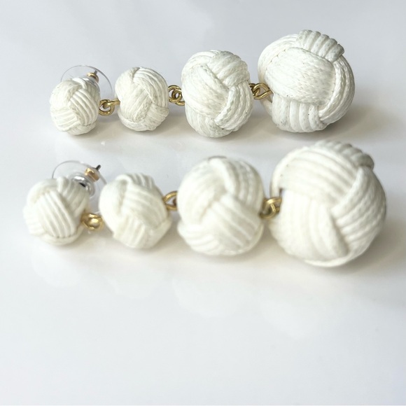 J. Crew White Knot Earrings - Picture 3 of 4